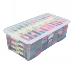 Wham Crystal Plastic Storage Box & Lid Size 17 (62 Litre)